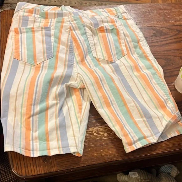 Striped Multicolor Womens Shorts - Picture 2 of 4